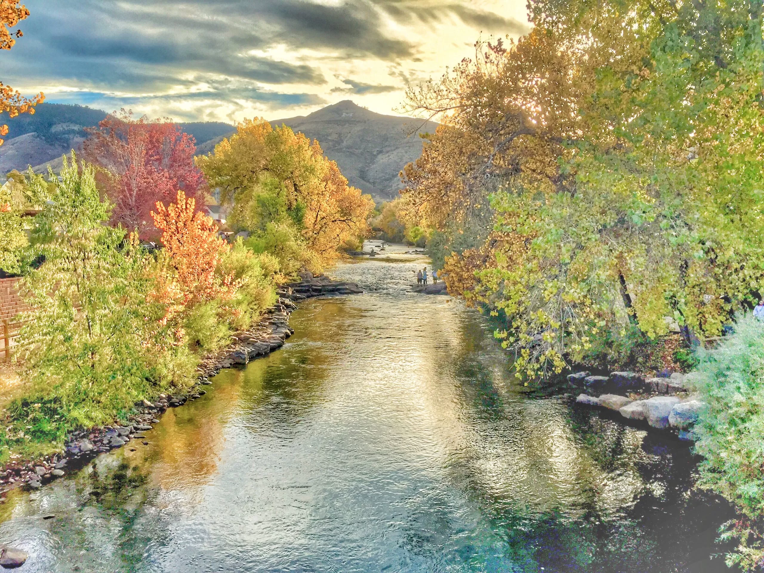 River with Trees Changing Colors